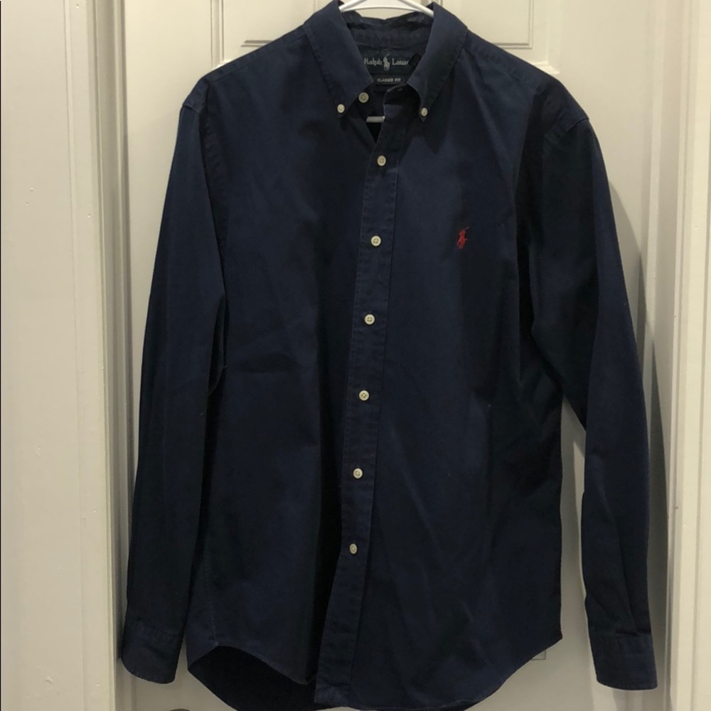 Men’s Ralph Lauren Classic Navy Button Down